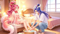 [高清壁纸]梦幻西游手游/龙太子/狐美人（剧毒泡芙）